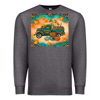 Charcoal Heather Pumpkin farm Premium Sweatshirt - RanaPortraitStore