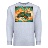 Heather Grey Pumpkin farm Premium Sweatshirt - RanaPortraitStore