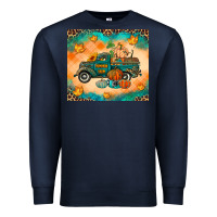 Navy Pumpkin farm Premium Sweatshirt - RanaPortraitStore