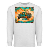 Oatmeal Heather Pumpkin farm Premium Sweatshirt - RanaPortraitStore