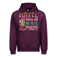 Mauve Wine coffee gives me nurse power Urban Hoodie - AdoDesignShop