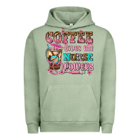 Pigment Oil Green coffee gives me nurse power Urban Hoodie - AdoDesignShop