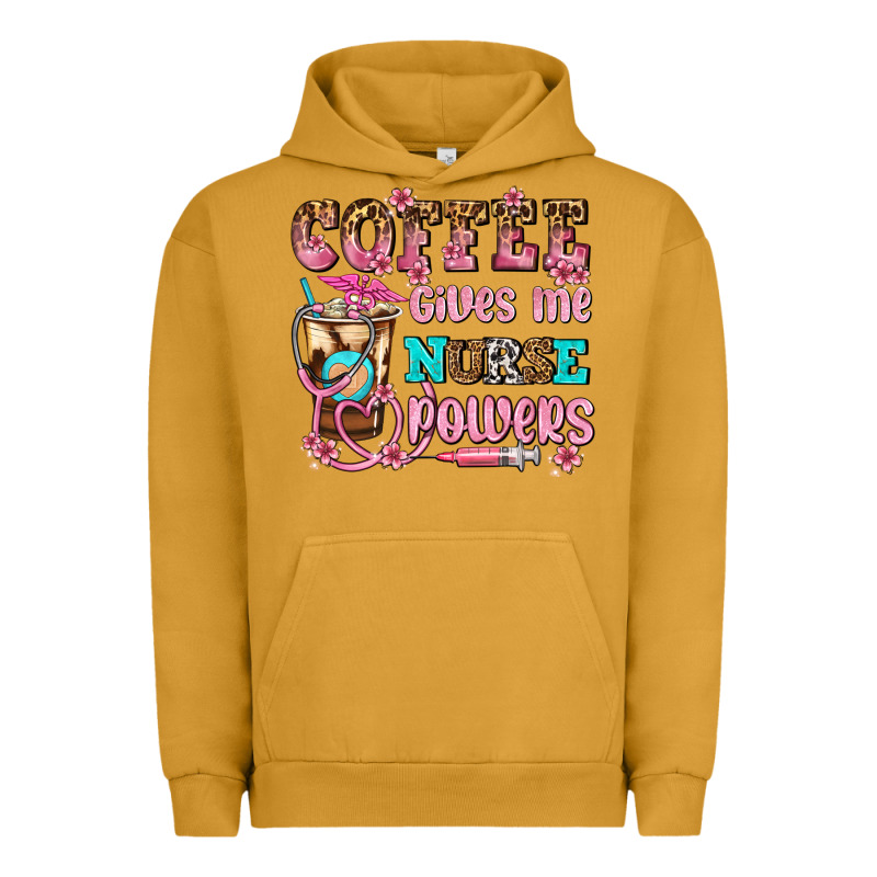 Coffee Gives Me Nurse Power Urban Hoodie by AdoDesignShop | Teevron