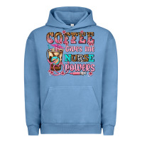 Pigment Pebble Blue coffee gives me nurse power Urban Hoodie - AdoDesignShop
