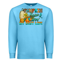Ocean Blue Pumpkin spice and livin' my best life Premium Sweatshirt - RanaPortraitStore