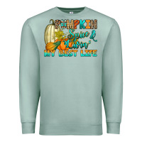 Seafoam Pumpkin spice and livin' my best life Premium Sweatshirt - RanaPortraitStore