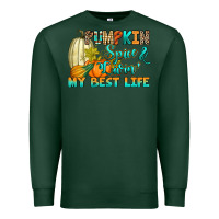 Sports Green Pumpkin spice and livin' my best life Premium Sweatshirt - RanaPortraitStore