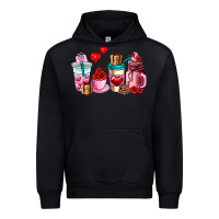 Black valentines day roses coffee cups Urban Hoodie - AdoDesignShop