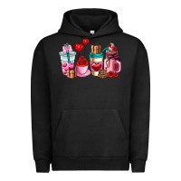 Pigment Black valentines day roses coffee cups Urban Hoodie - AdoDesignShop
