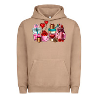 Pigment Burro valentines day roses coffee cups Urban Hoodie - AdoDesignShop