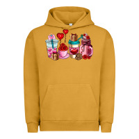 Pigment Peanut Butter valentines day roses coffee cups Urban Hoodie - AdoDesignShop