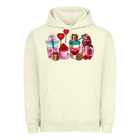 Pigment Pistachio valentines day roses coffee cups Urban Hoodie - AdoDesignShop