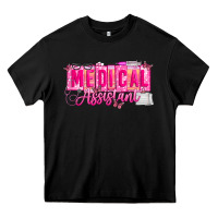 Black valentine medical assistant Heavy Core Tee - CowhideDigitalArt