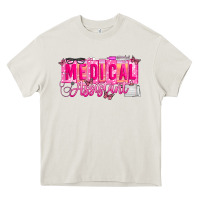Cream valentine medical assistant Heavy Core Tee - CowhideDigitalArt