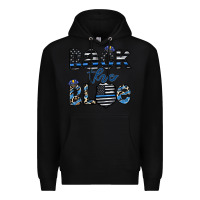 Black back the blue1 Premium Hoodie - CowhideDigitalArt