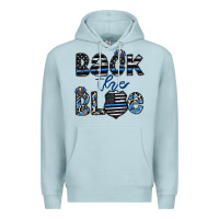 Blue Mist back the blue1 Premium Hoodie - CowhideDigitalArt