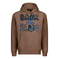 Chestnut back the blue1 Premium Hoodie - CowhideDigitalArt