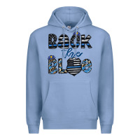 Colony Blue back the blue1 Premium Hoodie - CowhideDigitalArt