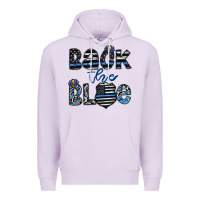 Lilac back the blue1 Premium Hoodie - CowhideDigitalArt