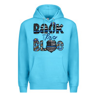 Ocean Blue back the blue1 Premium Hoodie - CowhideDigitalArt