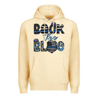 Pina Colada back the blue1 Premium Hoodie - CowhideDigitalArt