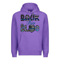 Purple back the blue1 Premium Hoodie - CowhideDigitalArt