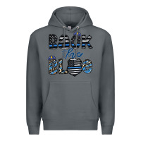 Rock back the blue1 Premium Hoodie - CowhideDigitalArt