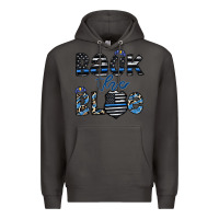 Smoke back the blue1 Premium Hoodie - CowhideDigitalArt