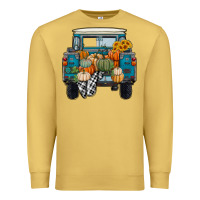 Antique Gold Fall Pumpkin Farm Truck Premium Sweatshirt - RanaPortraitStore