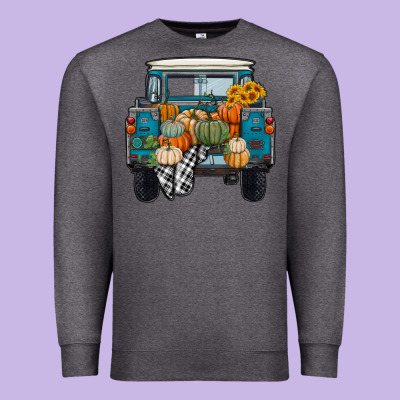 Premium Sweatshirt Fall Pumpkin Farm Truck