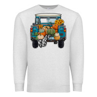 Oatmeal Heather Fall Pumpkin Farm Truck Premium Sweatshirt - RanaPortraitStore