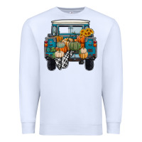 White Fall Pumpkin Farm Truck Premium Sweatshirt - RanaPortraitStore