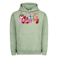 Pigment Oil Green valentines day coffee cup Urban Hoodie - AdoDesignShop