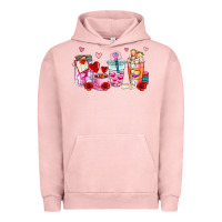 Pigment Salmon valentines day coffee cup Urban Hoodie - AdoDesignShop