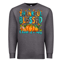Charcoal Heather Thankful blessed and kind of a mess Premium Sweatshirt - RanaPortraitStore