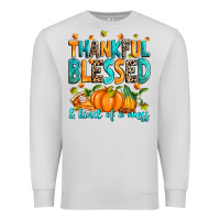 Dove Grey Thankful blessed and kind of a mess Premium Sweatshirt - RanaPortraitStore