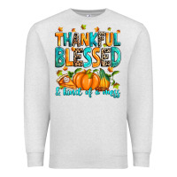 Oatmeal Heather Thankful blessed and kind of a mess Premium Sweatshirt - RanaPortraitStore