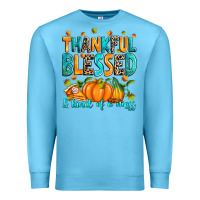 Ocean Blue Thankful blessed and kind of a mess Premium Sweatshirt - RanaPortraitStore