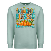 Seafoam Thankful blessed and kind of a mess Premium Sweatshirt - RanaPortraitStore