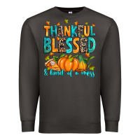 Smoke Thankful blessed and kind of a mess Premium Sweatshirt - RanaPortraitStore