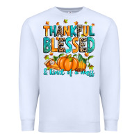 White Thankful blessed and kind of a mess Premium Sweatshirt - RanaPortraitStore