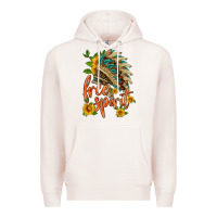Pale Pink free spirit sunflower and indian headdress Premium Hoodie - HRA Design Shop
