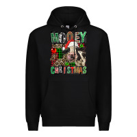 Black Mooey christmas Premium Hoodie - FaDigitalArtStudio