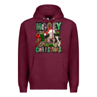 Burgundy Mooey christmas Premium Hoodie - FaDigitalArtStudio