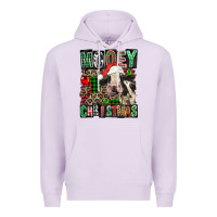 Lilac Mooey christmas Premium Hoodie - FaDigitalArtStudio