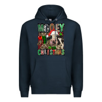 Navy Mooey christmas Premium Hoodie - FaDigitalArtStudio