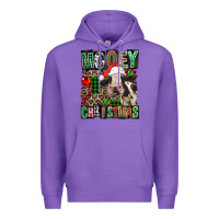 Purple Mooey christmas Premium Hoodie - FaDigitalArtStudio