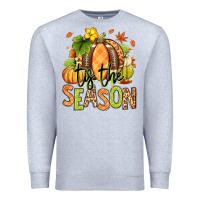 Heather Grey Tis' the season Fall American Football Premium Sweatshirt - RanaPortraitStore
