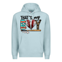 Blue Mist baseball Premium Hoodie - CowhideDigitalArt