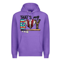 Purple baseball Premium Hoodie - CowhideDigitalArt